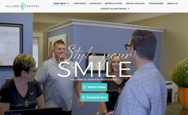 allure dental screenshot